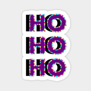 Ho, Ho, Ho Christmas Lights Word Art Sticker